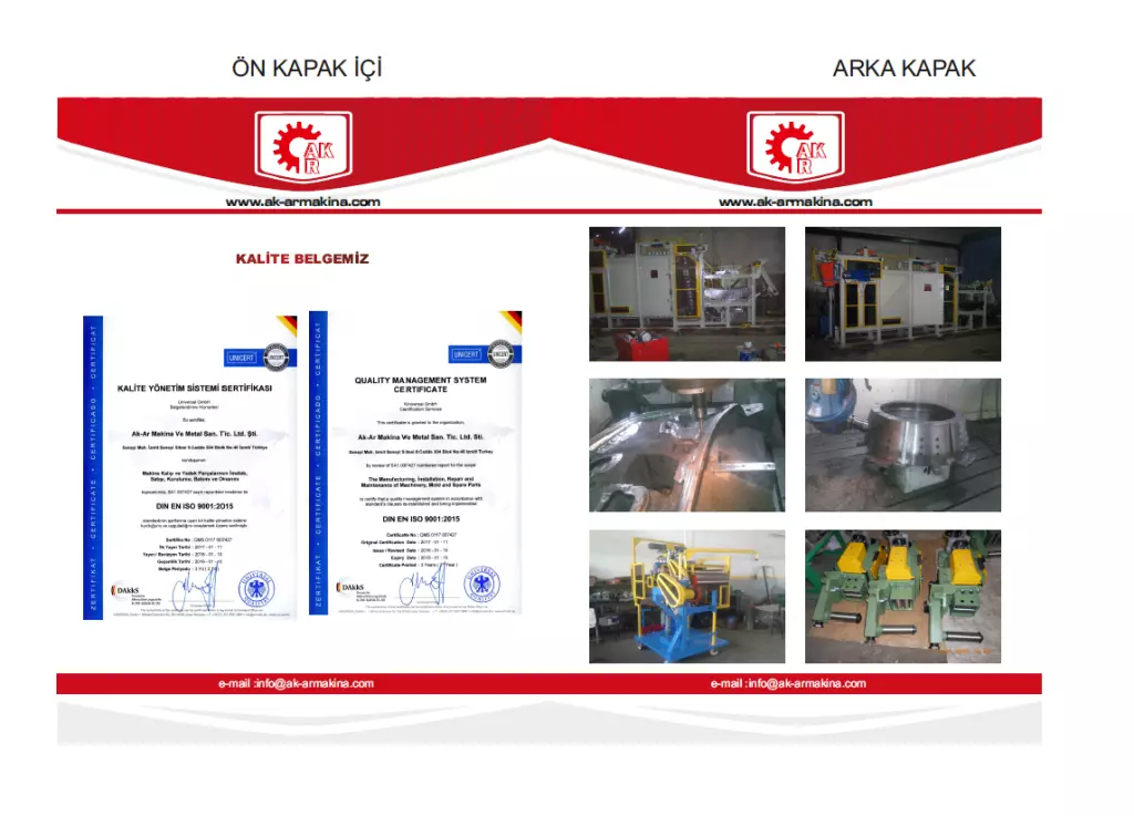 Ak- Ar makina İmalat & Bakım & Yedek parça