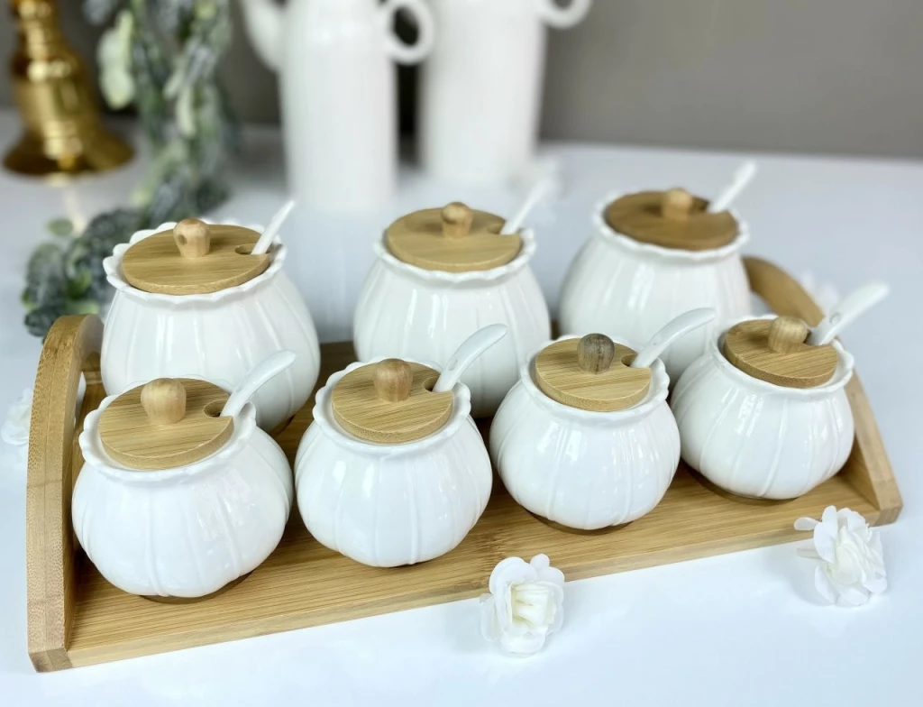 MS MORRY DAISY PORCELAIN SPICE SET