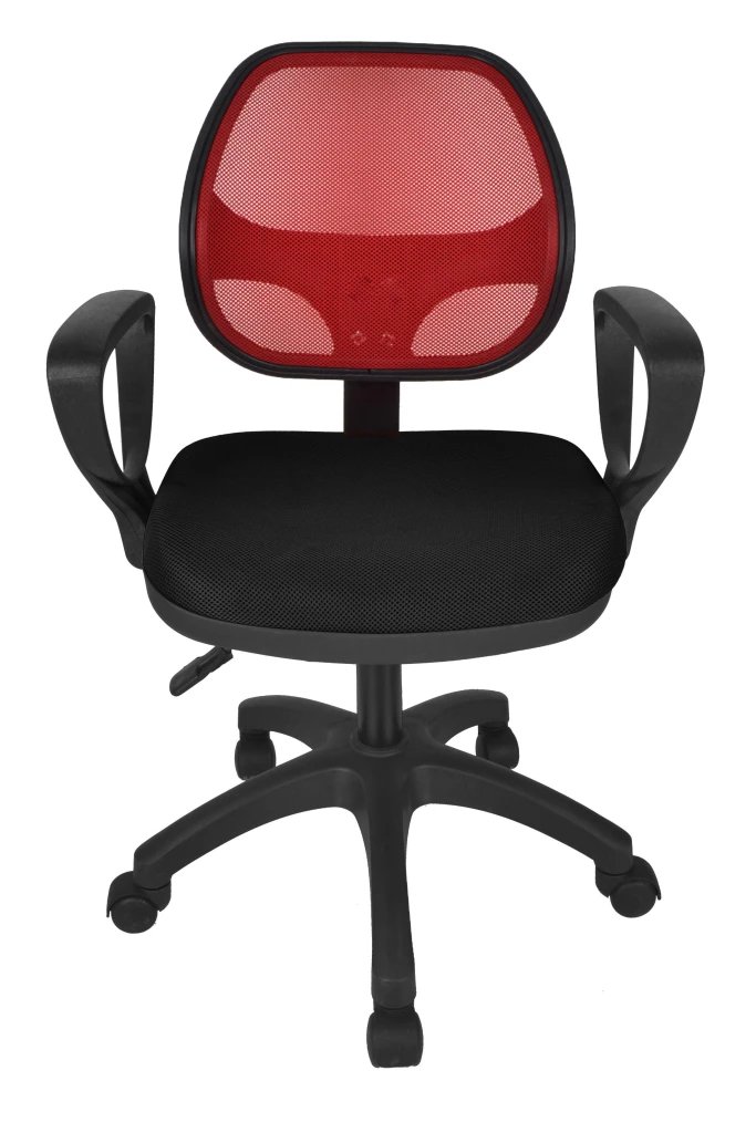 Remaks Milano Red/Black Mesh Office Study Chair Computer Chair - Red/Black