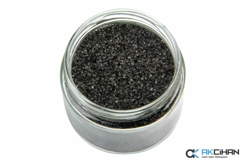 Black Crushed Glass