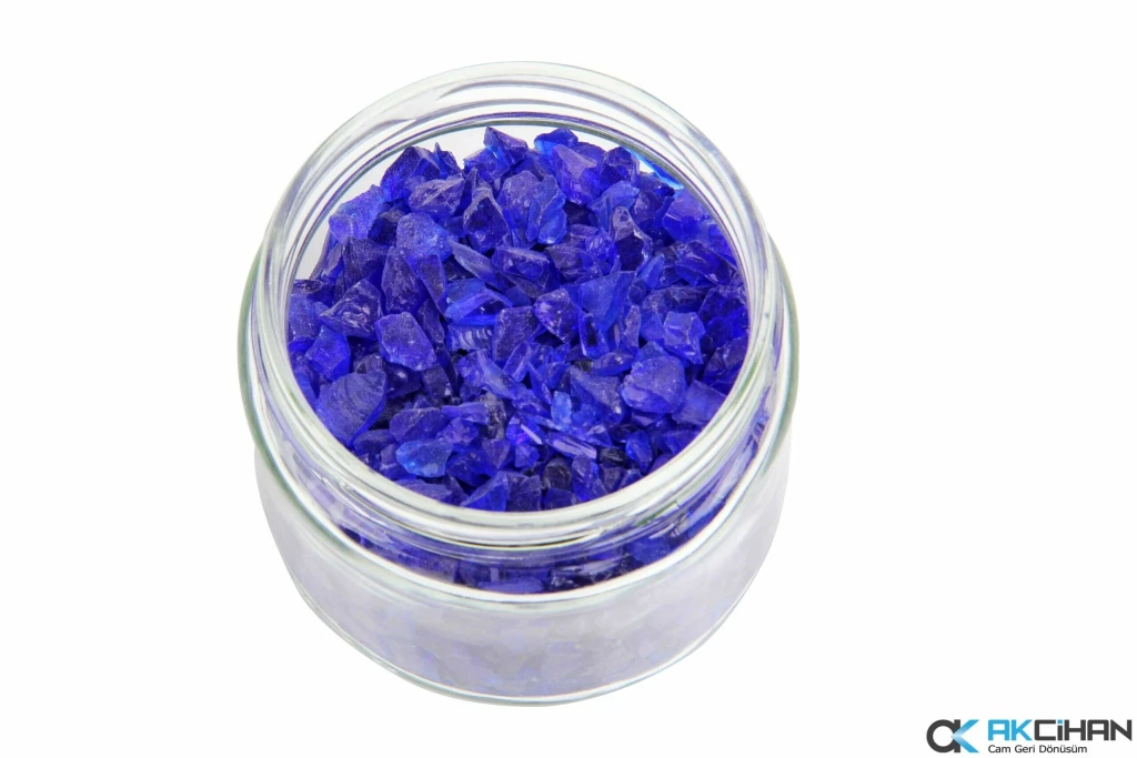 Natural Colored Cobalt Blue Crushed Glass