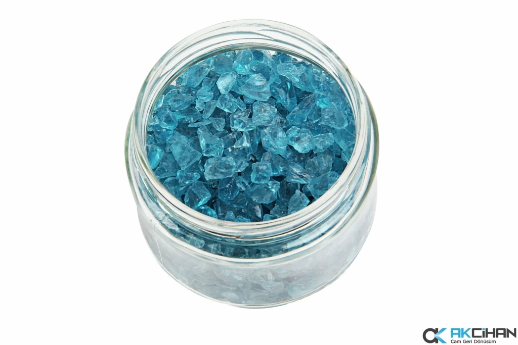 Natural Colored Turquoise Crushed Glass