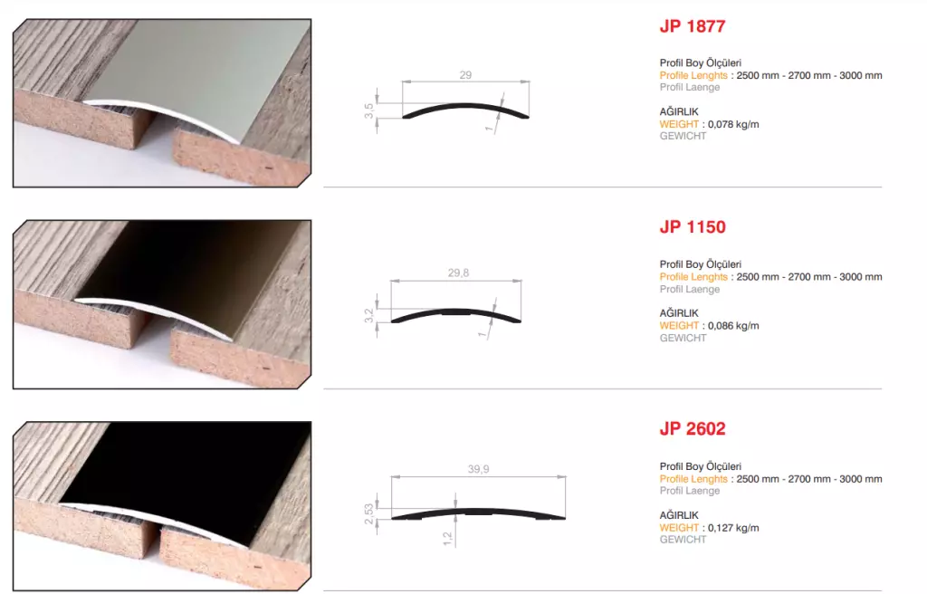 Connecting and Edge Trim Profiles