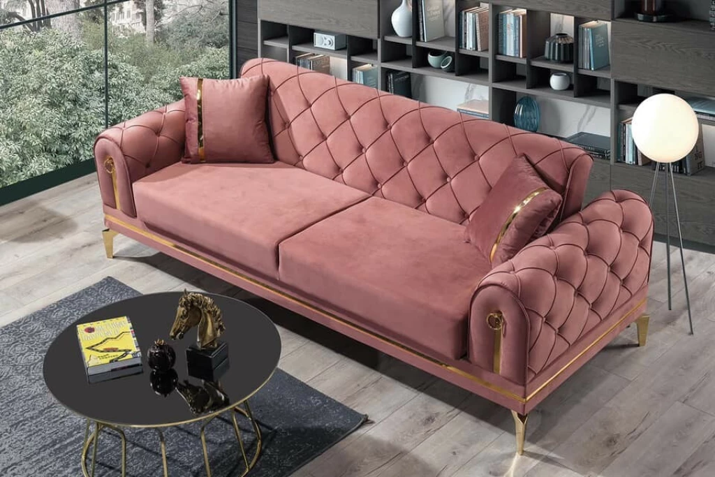 Pink Sofa Set