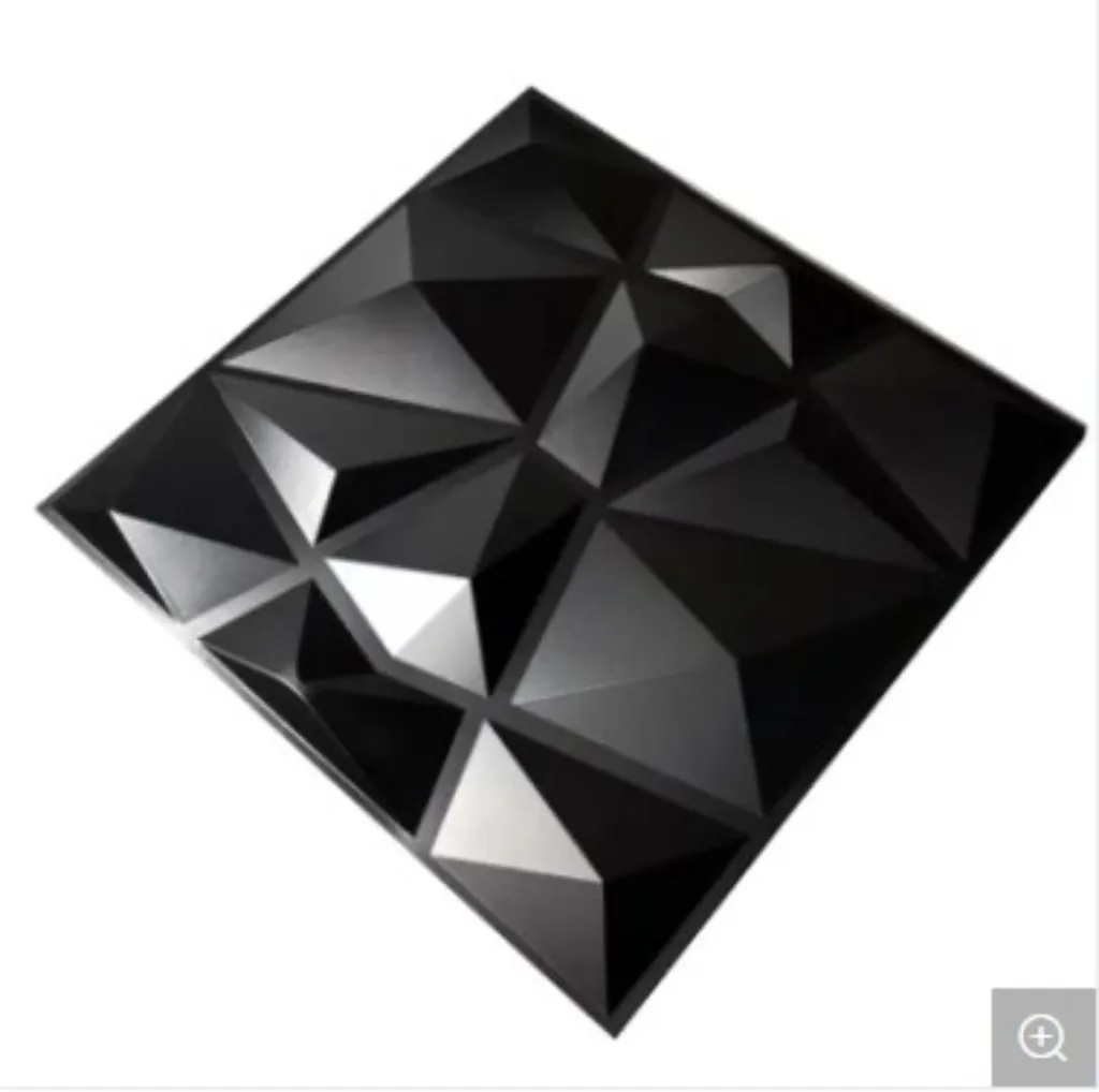 PVC SPACE BLACK HOME DECOR 3D WALL PANEL 50*50