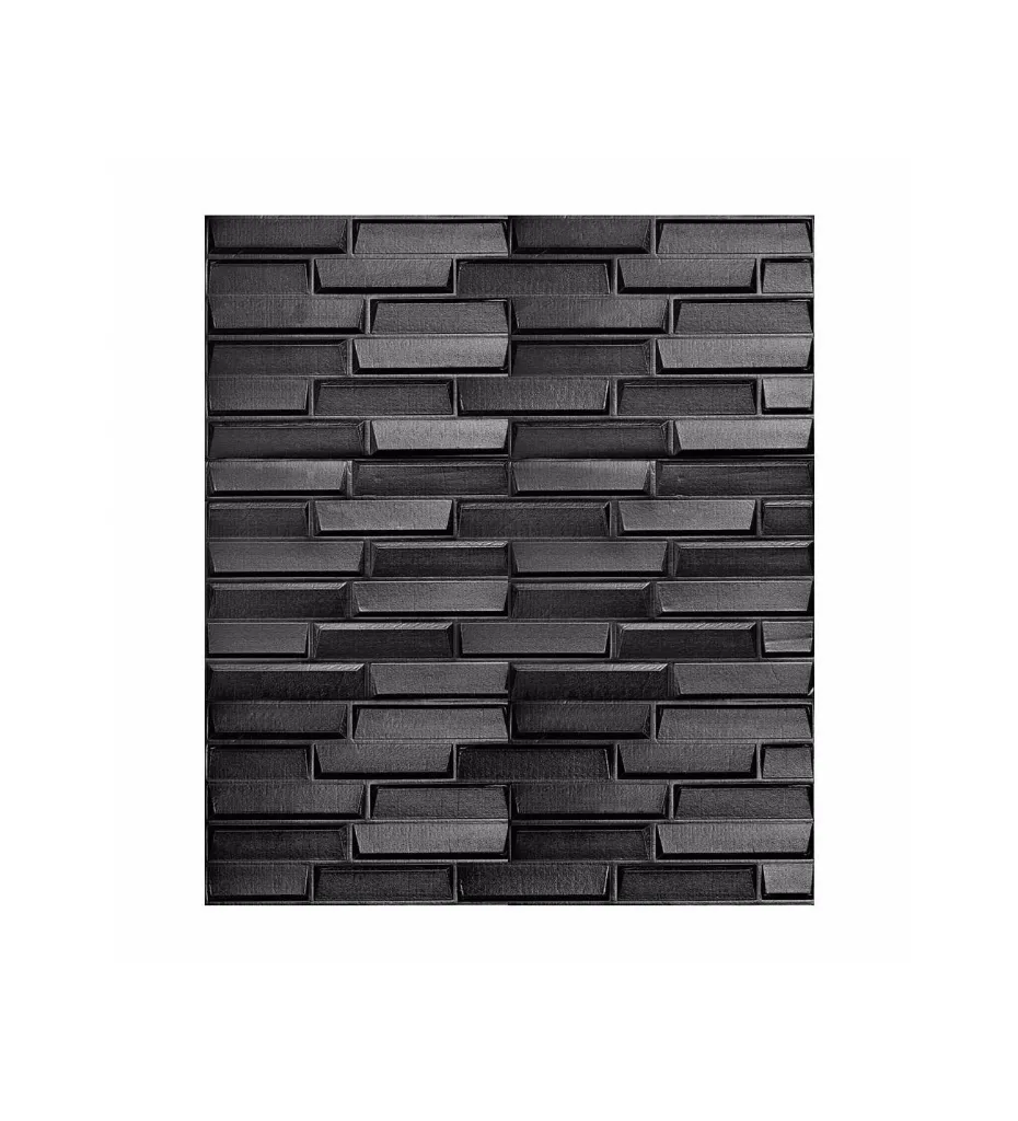 10 Pieces Black Opaque Self-Adhesive Wall Panels